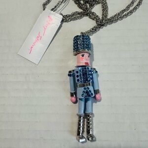 Betsey Johnson nutcracker necklace in blue BNWT